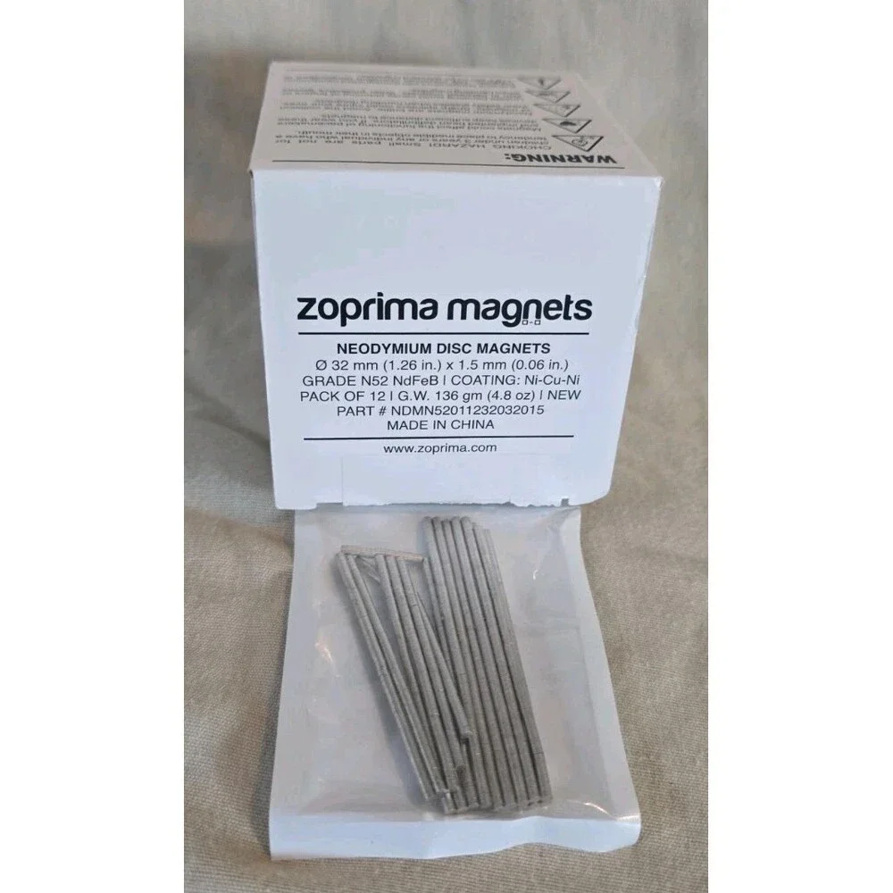 Zoprima Magnets Neodymium N52 Disc Powerful Rare Earth Magnets